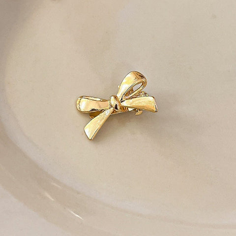 SAINT CHIC hair accesory Gold Mini Bow BOWS Metal Hair Pin & Tie