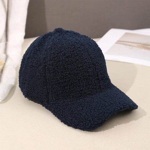 SAINT CHIC hat Navy Blue PLUSHY Cap