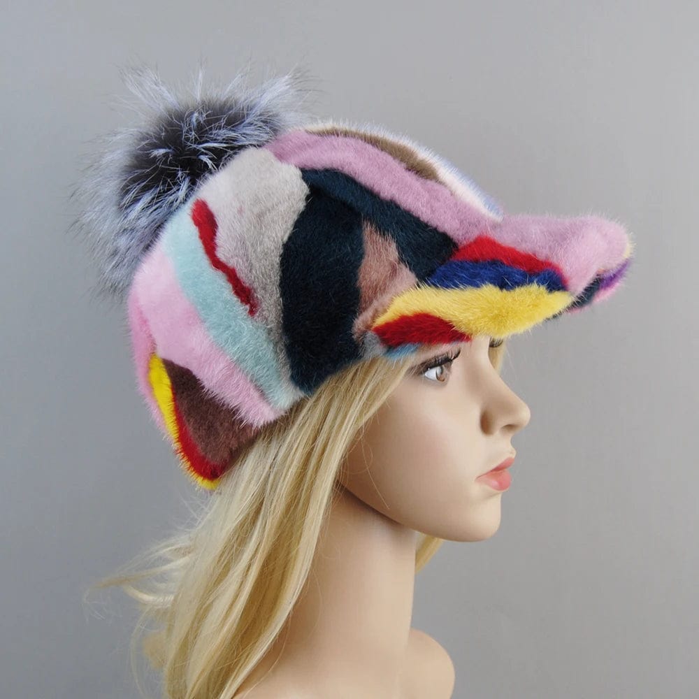 SAINT CHIC hat Pink MINKY Fur Cap