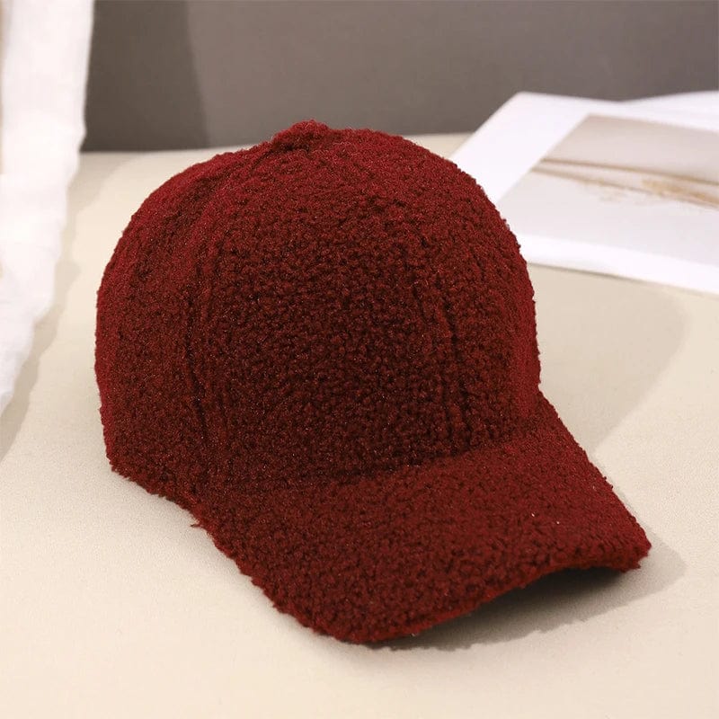 SAINT CHIC hat Wine Red PLUSHY Cap