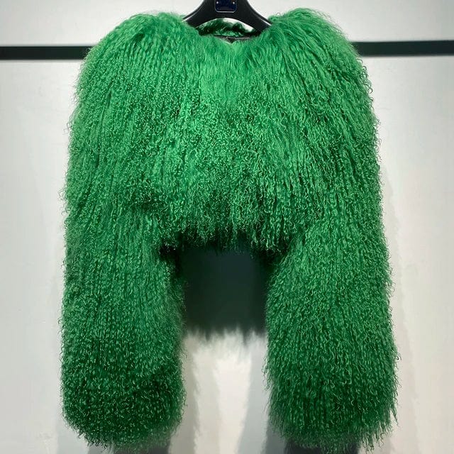 SAINT CHIC Outerwear Green / 34 CURLY Furry Jacket