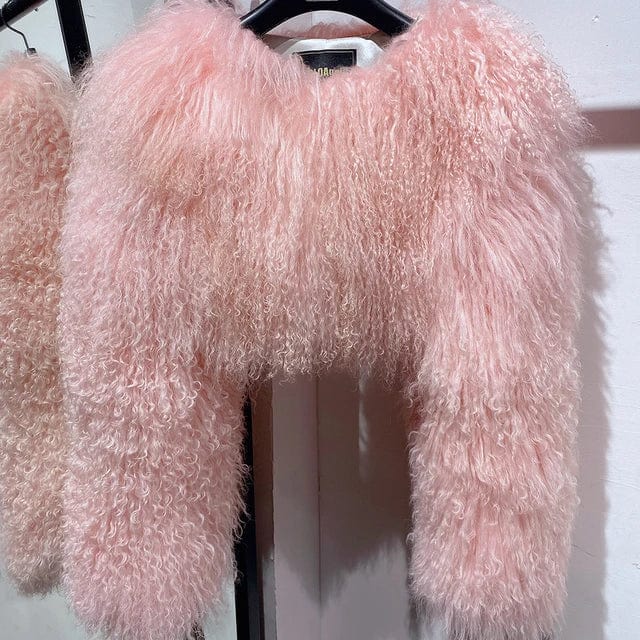 SAINT CHIC Outerwear Light Pink / 34 CURLY Furry Jacket