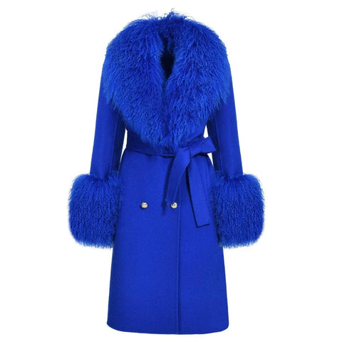 SAINT CHIC Outerwear Royal blue / 44 NORD Coat