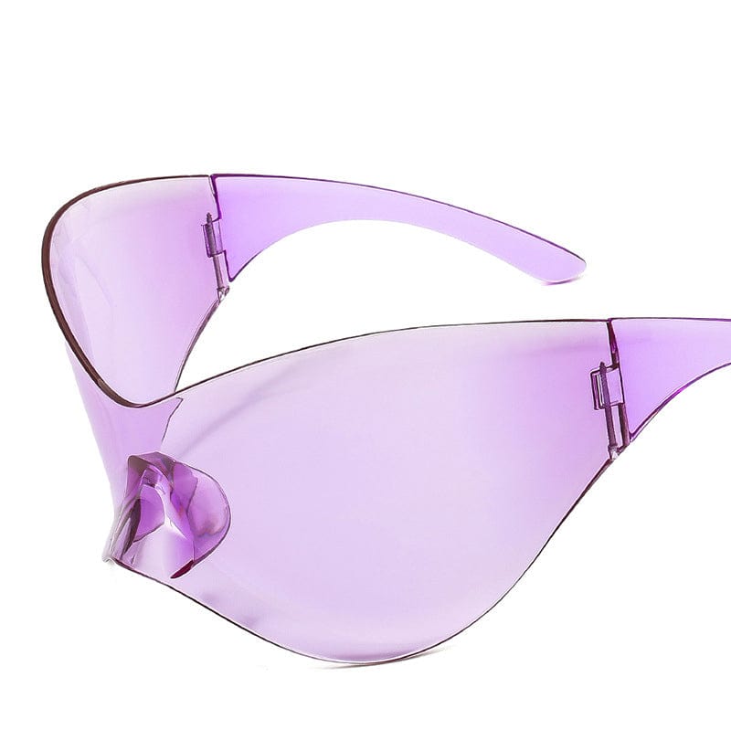 SAINT CHIC Purple NUNU Oversized Sunglasses