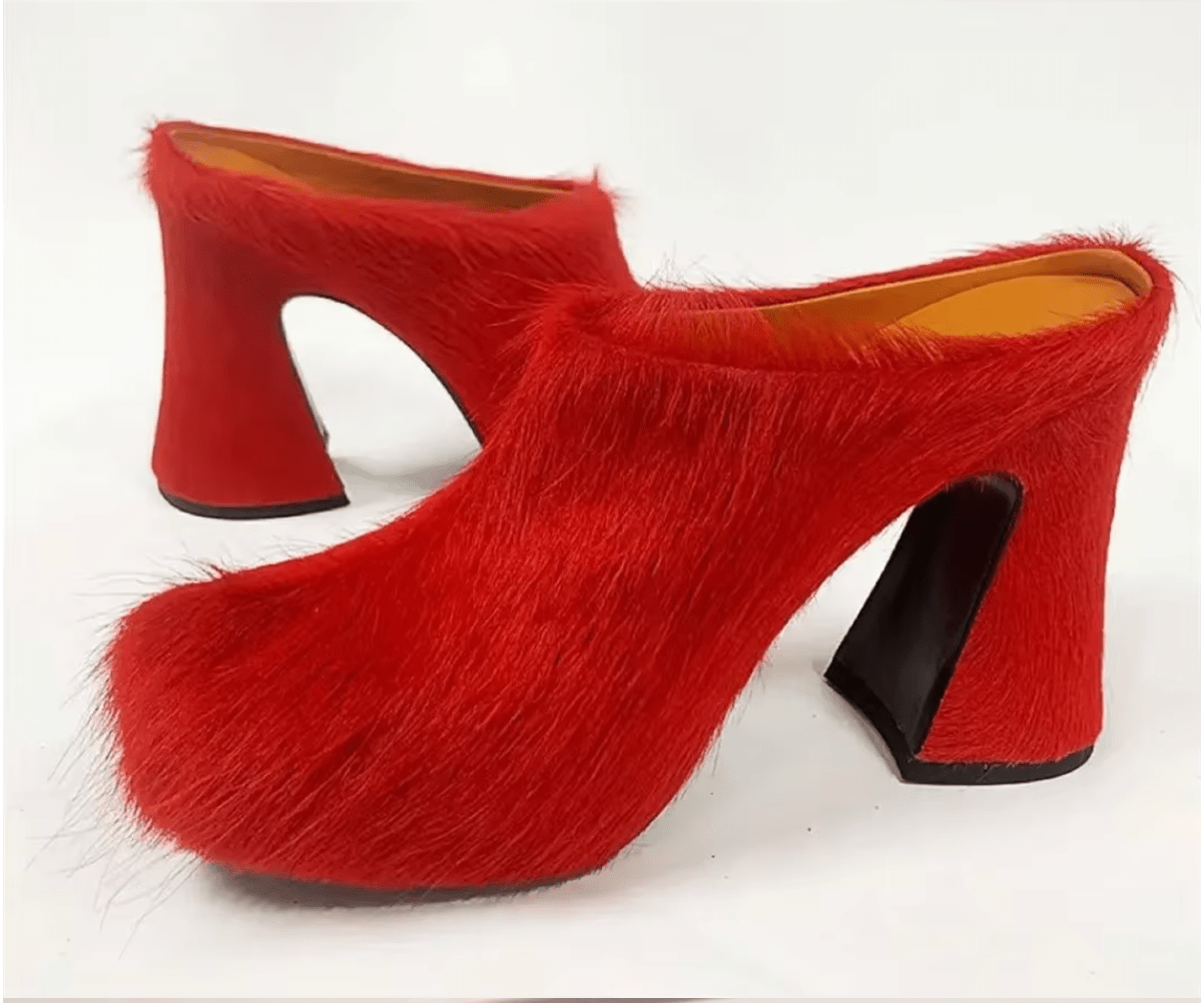 SAINT CHIC shoe Red / 8.5 HAIRE Mules