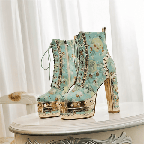 SAINT CHIC Shoes Mint / 6 ANTOINETTE Ankle Boots