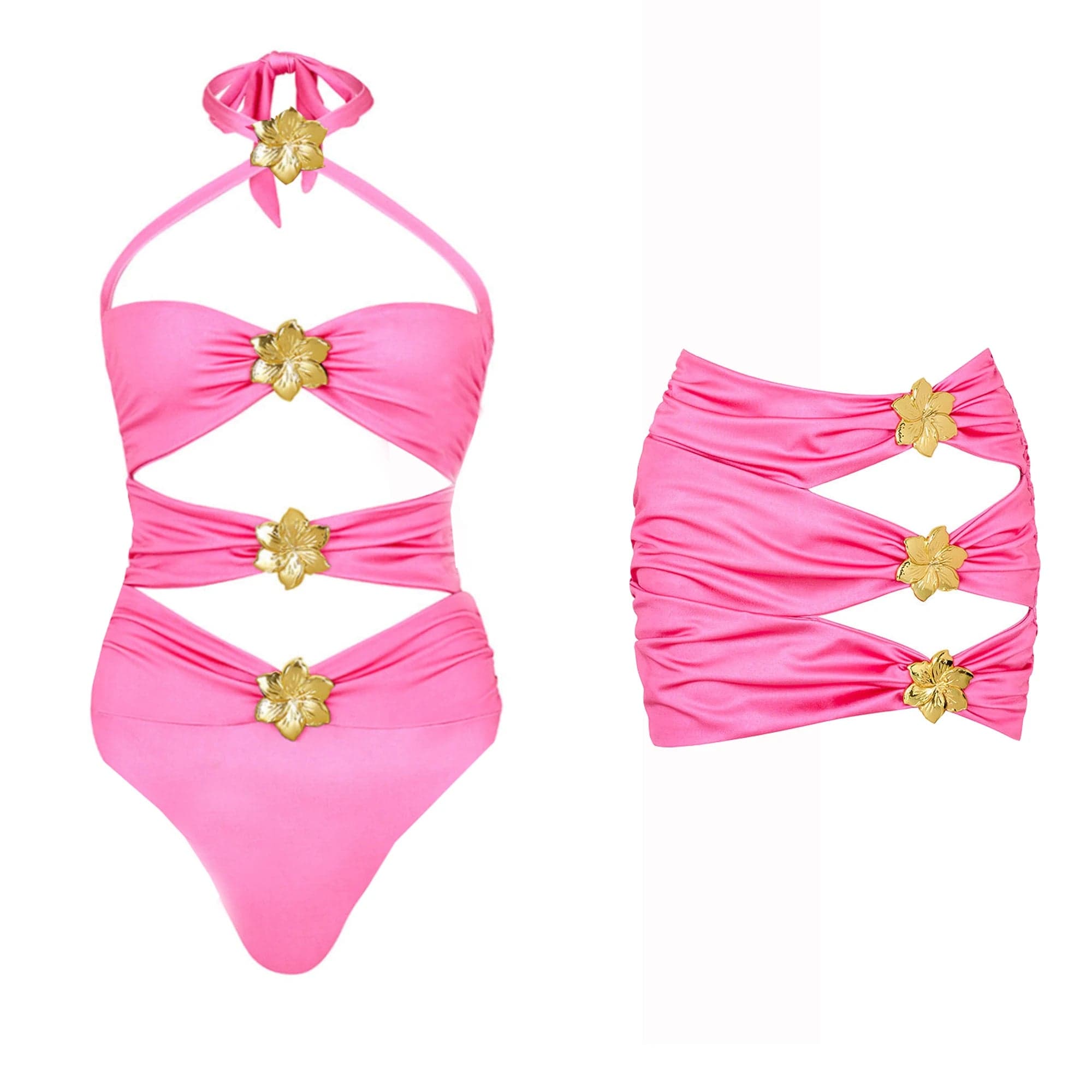 SAINT CHIC Swimsuit Pink / S VEGAS Swimsuit Set