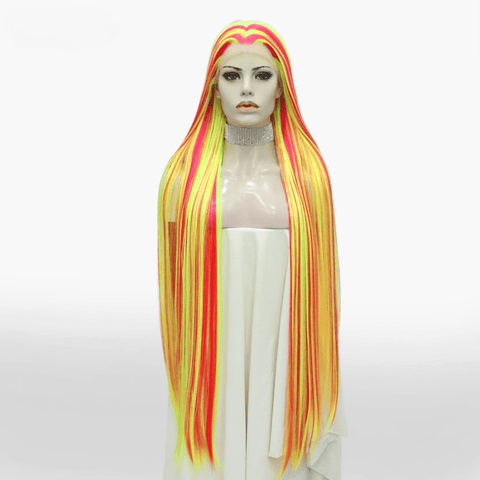 SAINT CHIC wig Hot Pink / Neon Yellow MAXY Long Wig