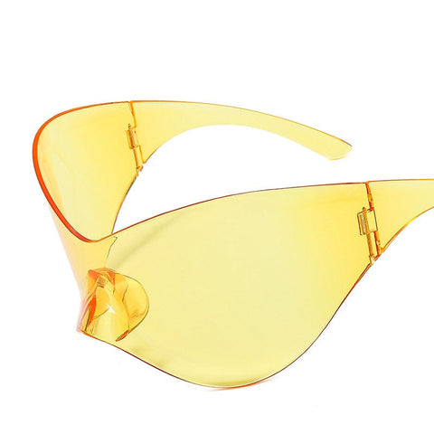 SAINT CHIC Yellow NUNU Oversized Sunglasses