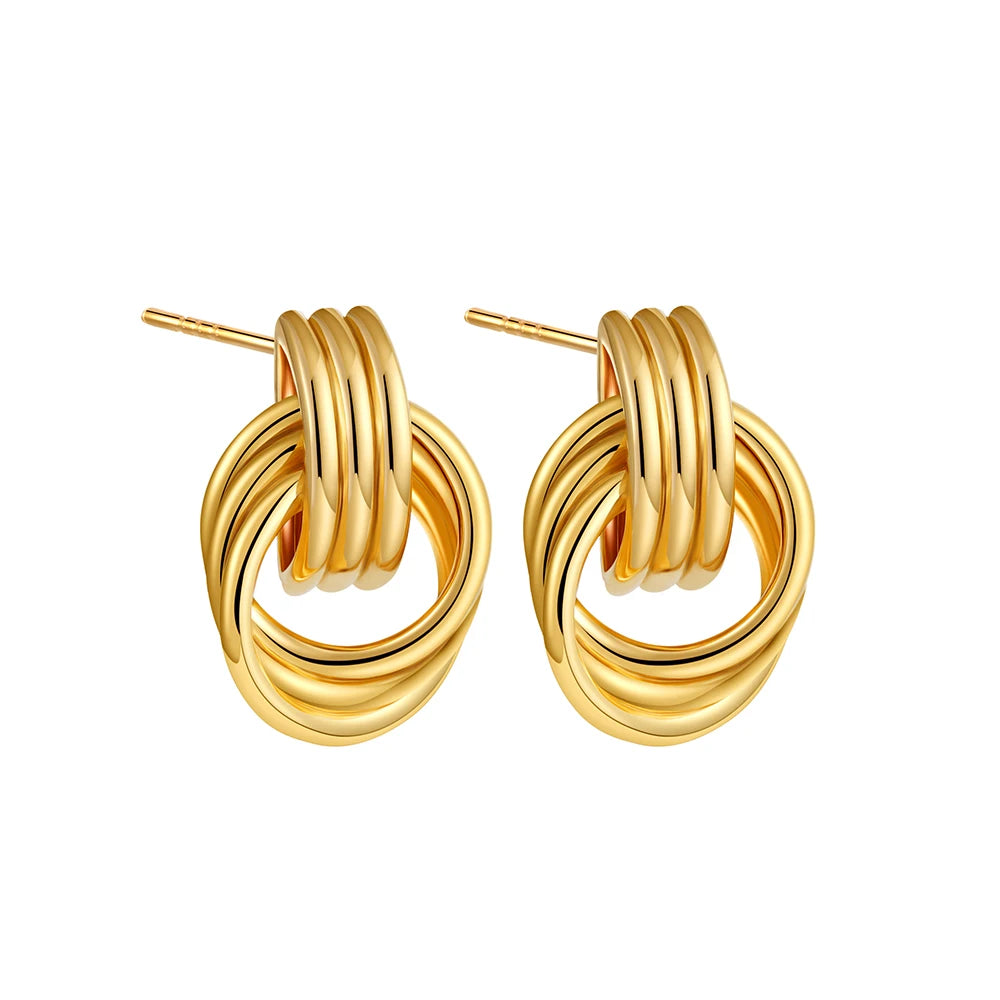 SCULPTURA Vintage Twist Earrings-Earrings-SAINT CHIC