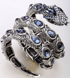 SERPENT Coil Crystal Arm Cuff-Bracelet-SAINT CHIC