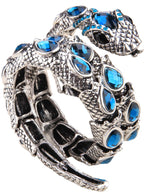 SERPENT Coil Crystal Arm Cuff-Bracelet-SAINT CHIC