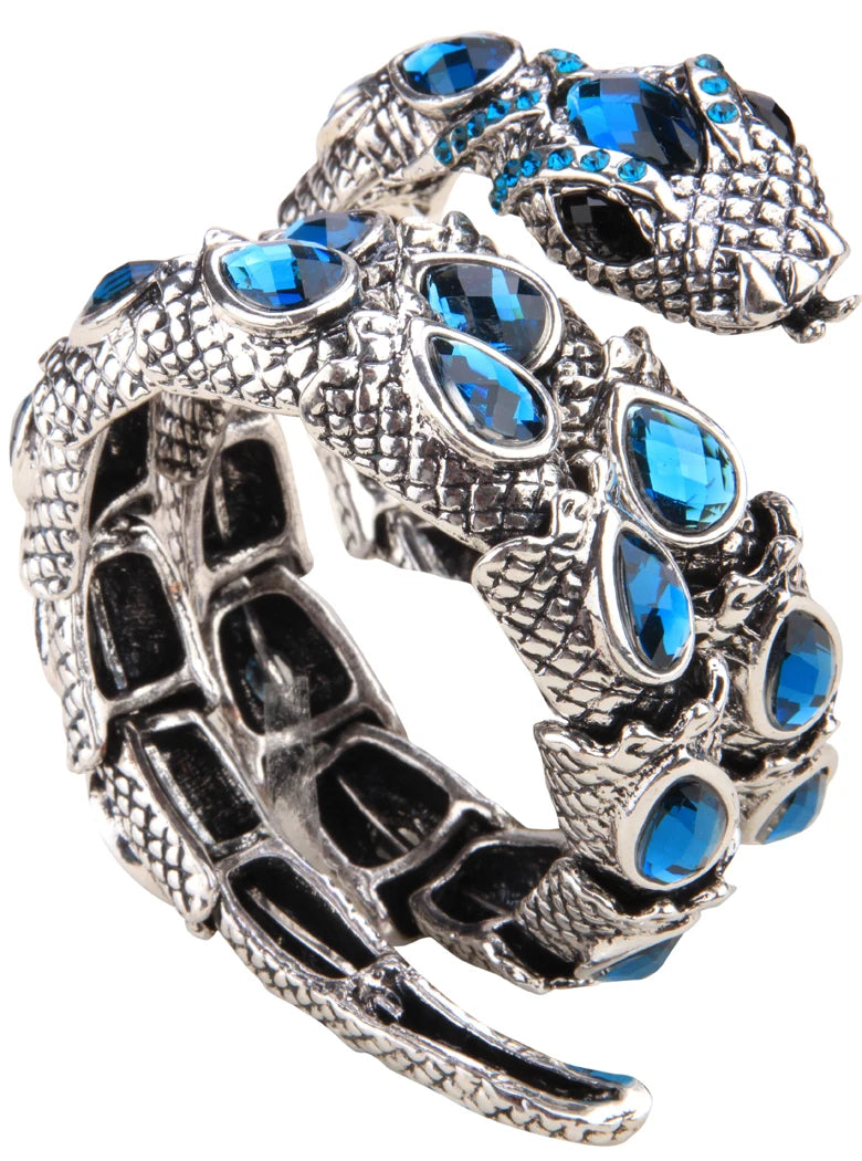 SERPENT Coil Crystal Arm Cuff-Bracelet-SAINT CHIC