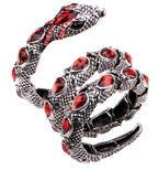 SERPENT Coil Crystal Arm Cuff-Bracelet-SAINT CHIC