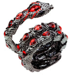 SERPENT Coil Crystal Arm Cuff-Bracelet-SAINT CHIC
