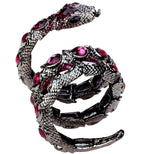 SERPENT Coil Crystal Arm Cuff-Bracelet-SAINT CHIC
