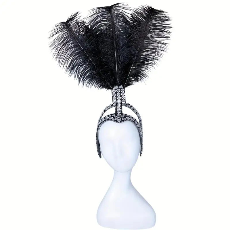 SHOWGIRL Ostrich Feather Headdress-Hair Accessory-SAINT CHIC