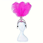 SHOWGIRL Ostrich Feather Headdress-Hair Accessory-SAINT CHIC