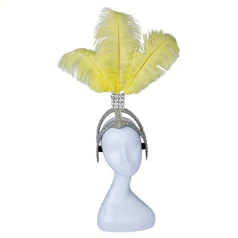 SHOWGIRL Ostrich Feather Headdress-Hair Accessory-SAINT CHIC