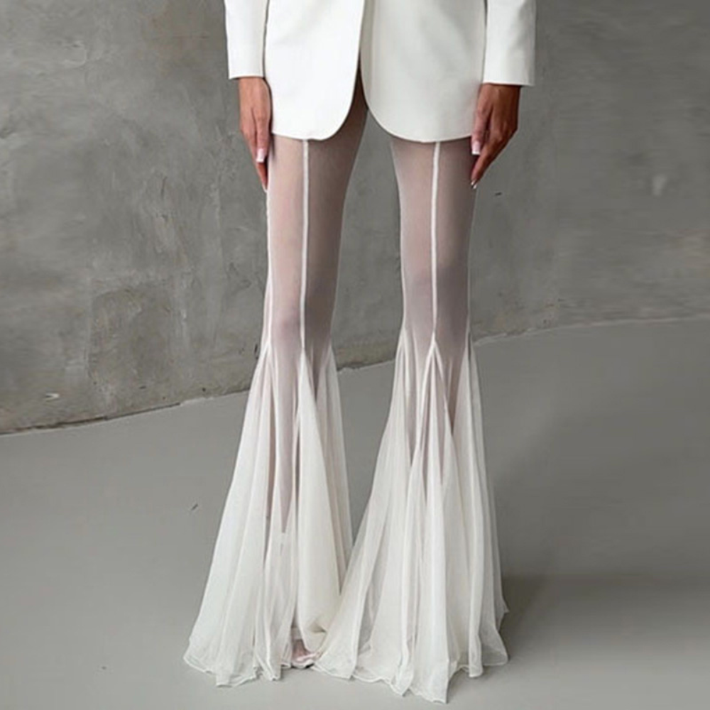 SIREN Sheer Flare Pants-pant-SAINT CHIC