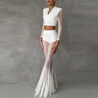 SIREN Sheer Flare Pants-pant-SAINT CHIC