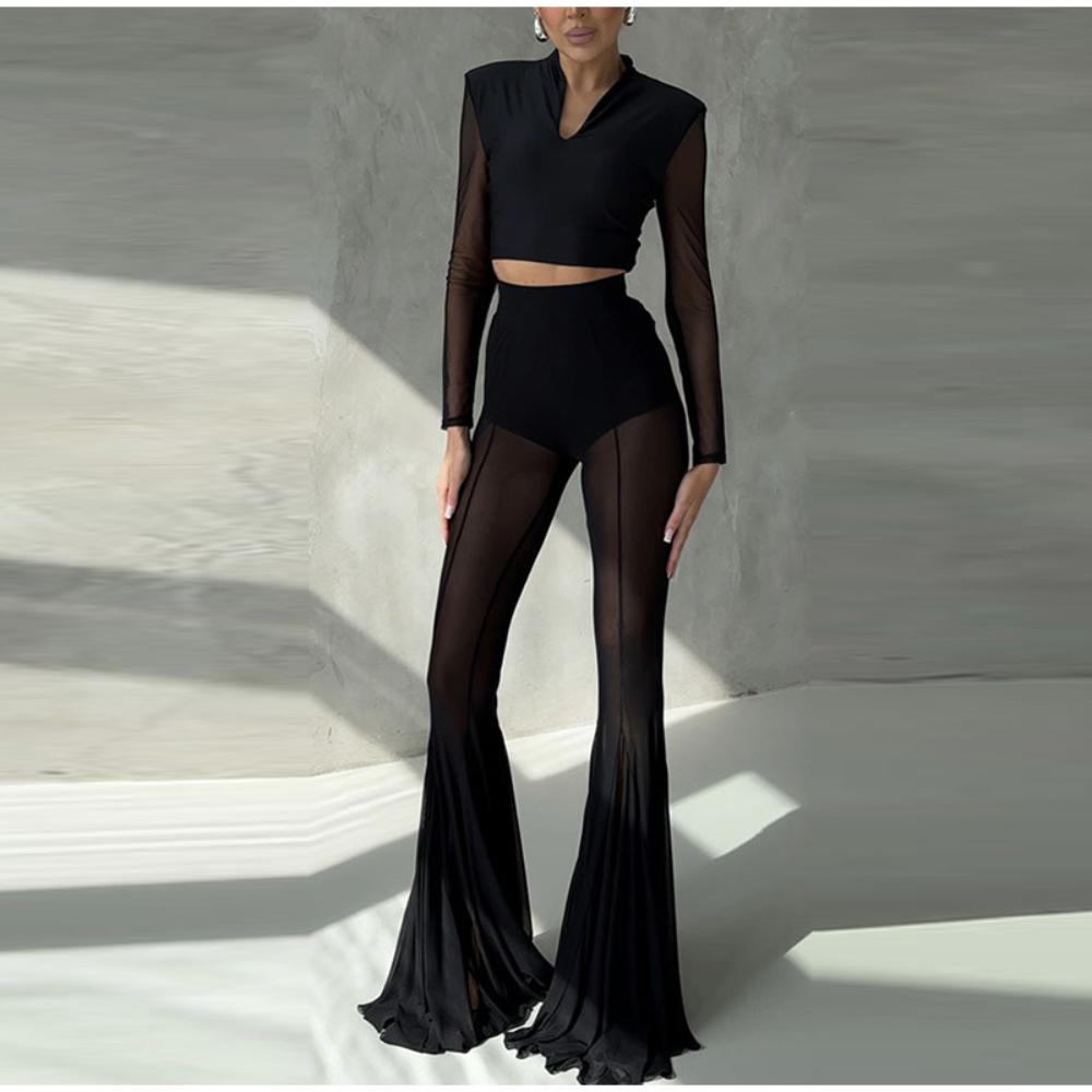 SIREN Sheer Flare Pants