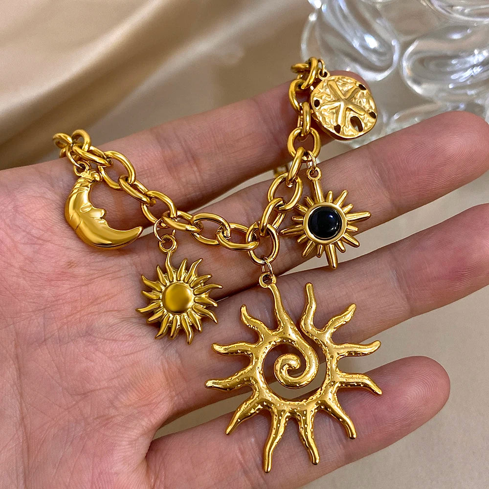 SOL & LUNA Charm Necklace Collection-necklace-SAINT CHIC