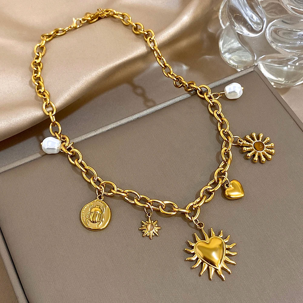 SOL & LUNA Charm Necklace Collection-necklace-SAINT CHIC
