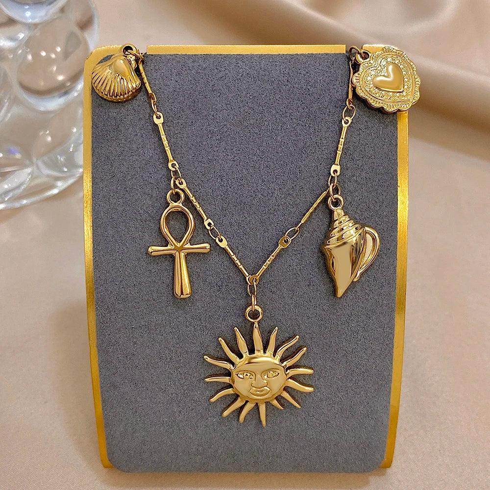 SOL & LUNA Charm Necklace Collection-necklace-SAINT CHIC