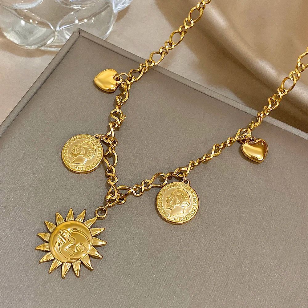 SOL & LUNA Charm Necklace Collection-necklace-SAINT CHIC