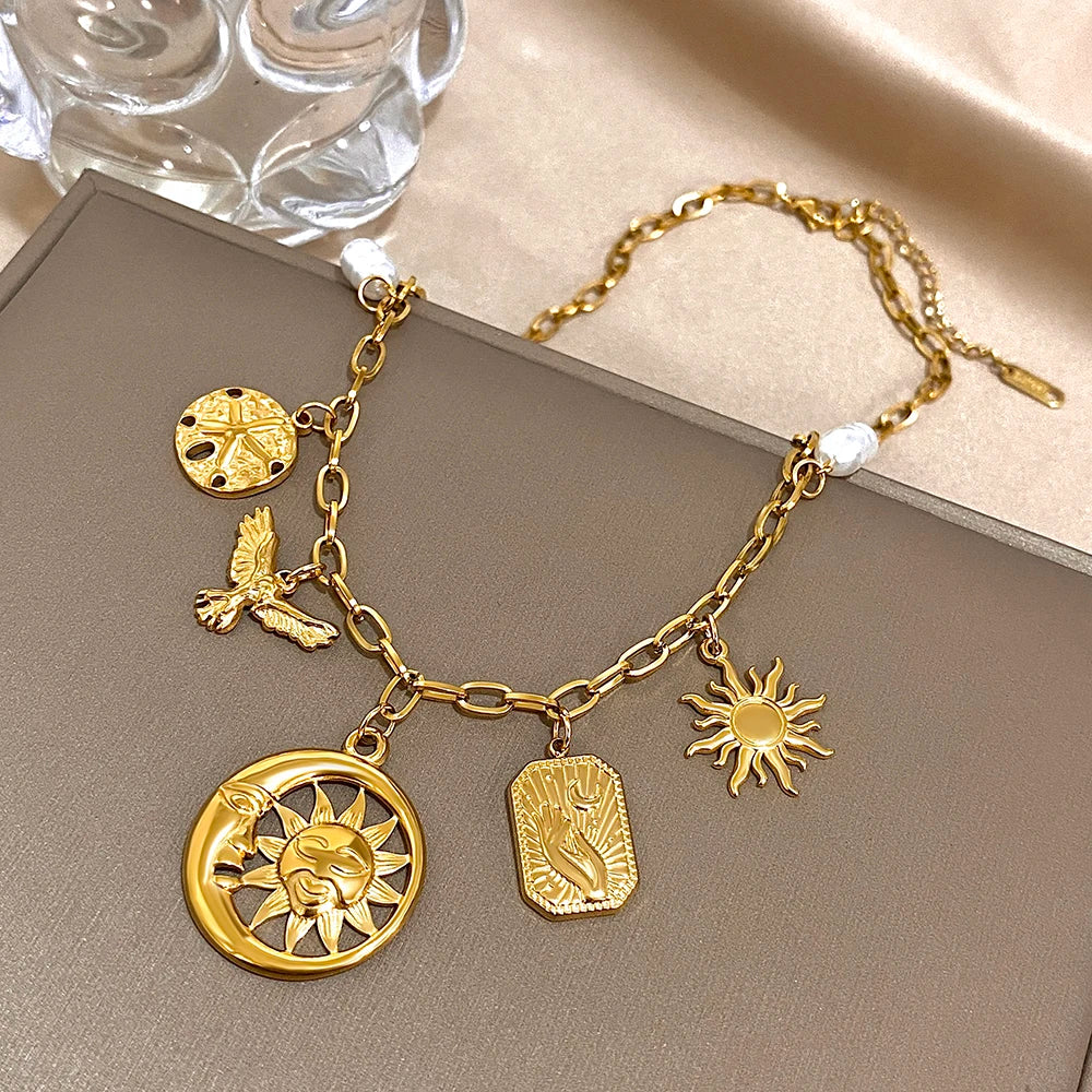 SOL & LUNA Charm Necklace Collection-necklace-SAINT CHIC