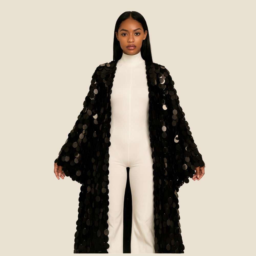 SOLSTICE Sequin Duster Coat