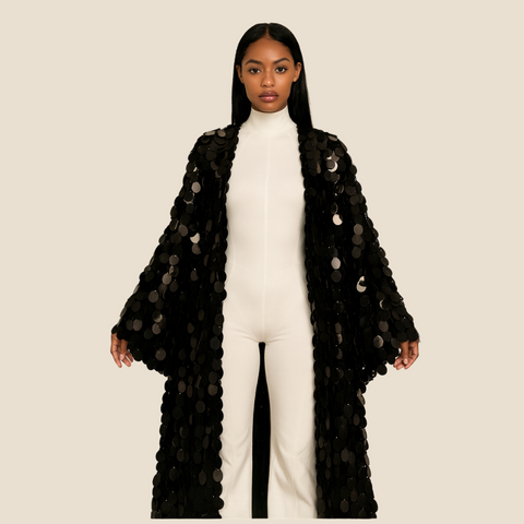 SOLSTICE Sequin Duster Coat