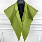 STRUCTURED Leather Shawl Collar-outerwear-SAINT CHIC