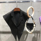 STRUCTURED Leather Shawl Collar-outerwear-SAINT CHIC
