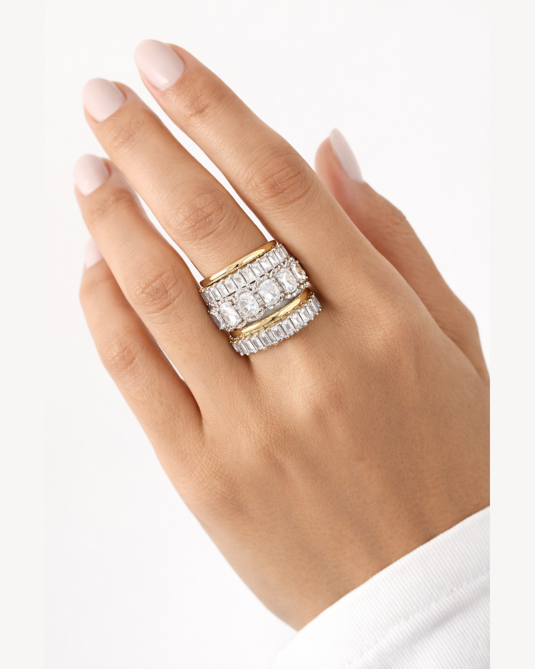 THE HEIRESS Stack Ring Set-ring-SAINT CHIC