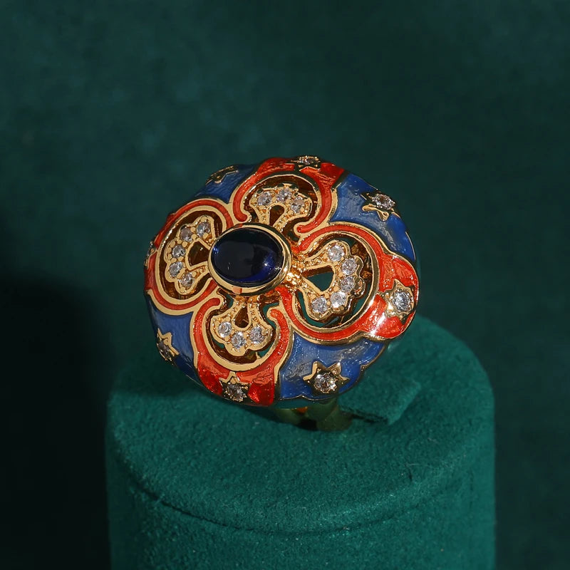 ROSETTE Enamel Ring