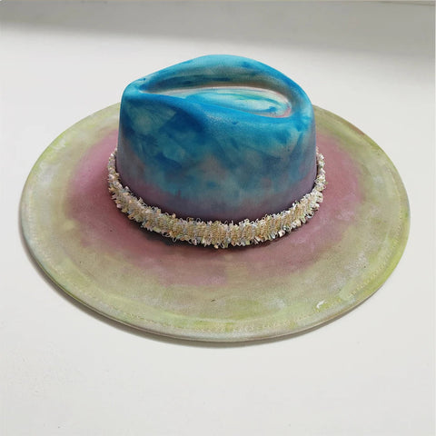 STUDIO SUEDE: Hand-Painted Fedora Hat