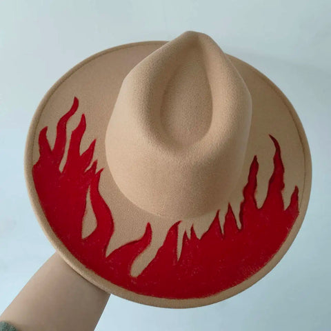 STUDIO SUEDE: Hand-Painted Fedora Hat