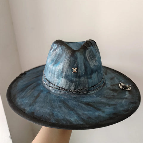 STUDIO SUEDE: Hand-Painted Fedora Hat