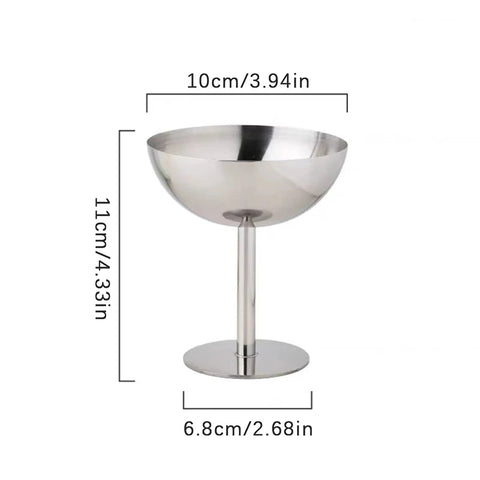 MODE Stainless Goblet Cups – Modern Dessert & Ice Cream Stemware