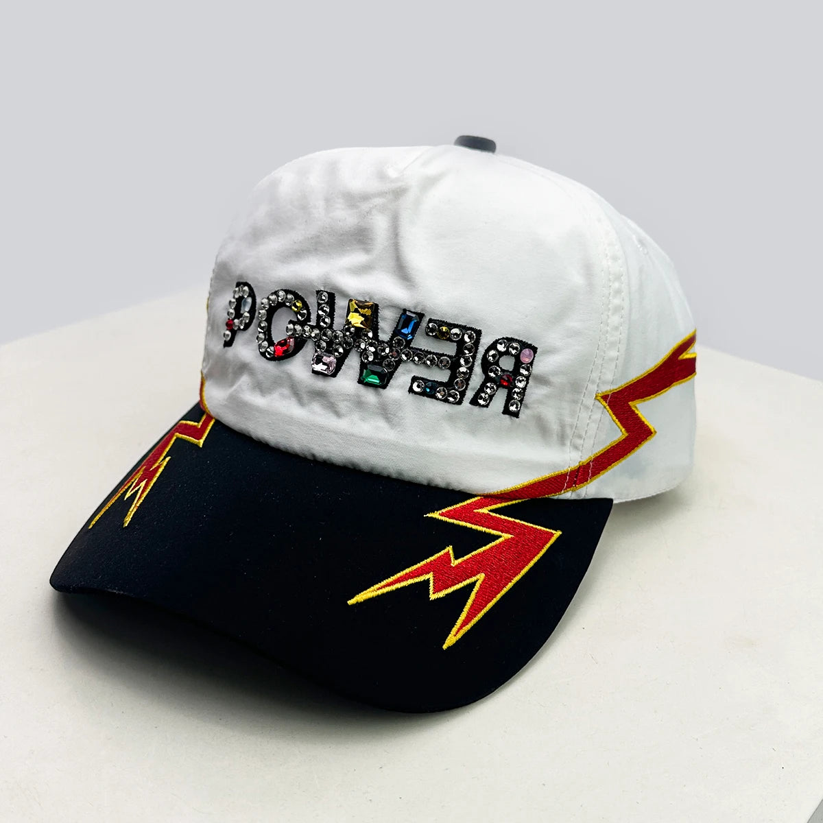 POWER SURGE Rhinestone Lightning Cap