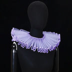 PLEAT DRAMA Mesh Ruffle Collar