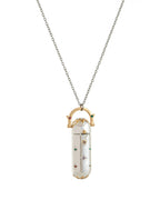 Necklace with a pendant on a white background