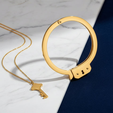 LOCK & KEY Bond Cuff + Necklace Set