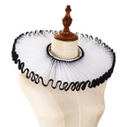 PLEAT DRAMA Mesh Ruffle Collar