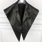 STRUCTURED Leather Shawl Collar
