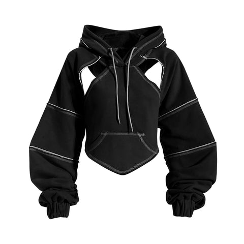 CUTOUT Cropped Hoodie