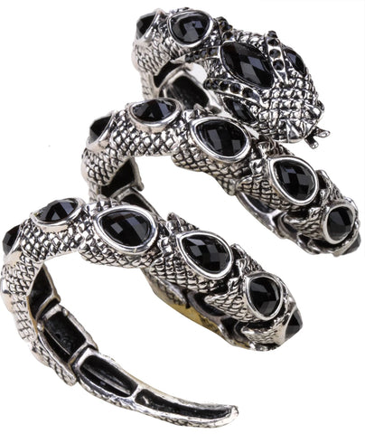 SERPENT Coil Crystal Arm Cuff
