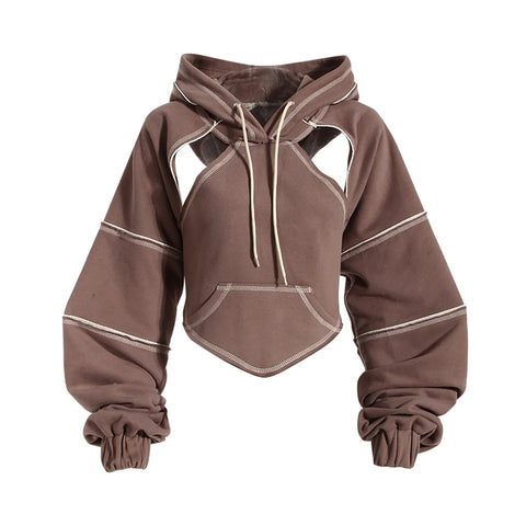 CUTOUT Cropped Hoodie